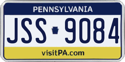 PA license plate JSS9084