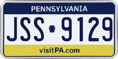 PA license plate JSS9129