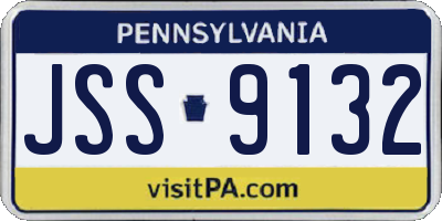 PA license plate JSS9132