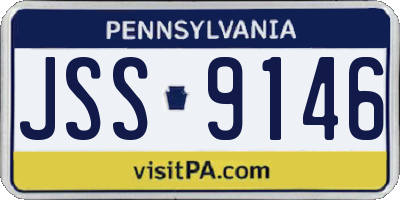 PA license plate JSS9146
