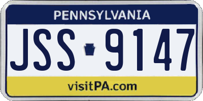 PA license plate JSS9147