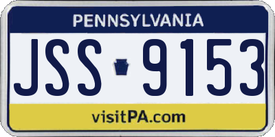 PA license plate JSS9153