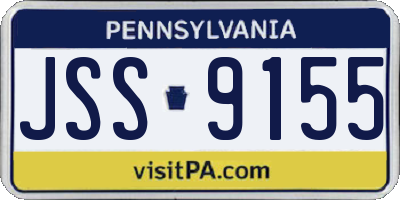 PA license plate JSS9155