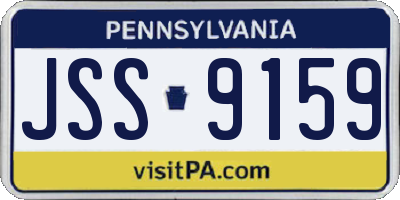 PA license plate JSS9159