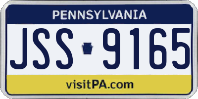PA license plate JSS9165
