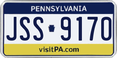 PA license plate JSS9170