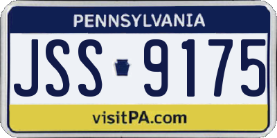 PA license plate JSS9175