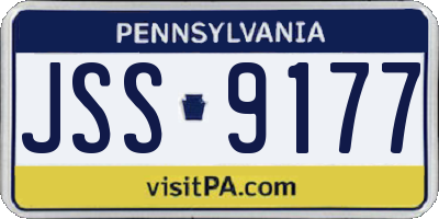 PA license plate JSS9177