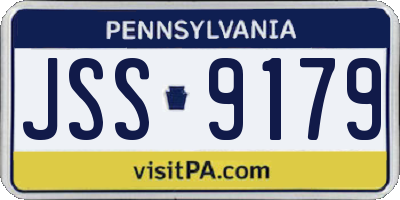 PA license plate JSS9179