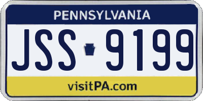 PA license plate JSS9199