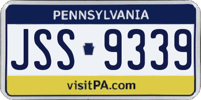 PA license plate JSS9339