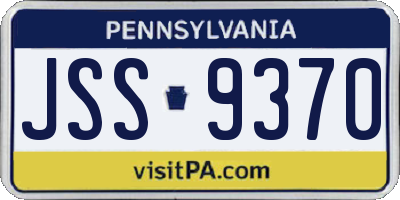 PA license plate JSS9370