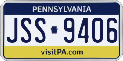 PA license plate JSS9406