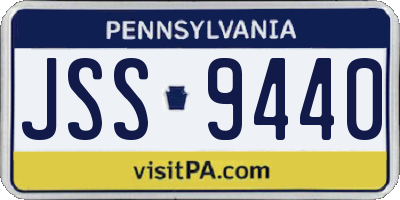 PA license plate JSS9440