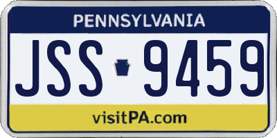 PA license plate JSS9459