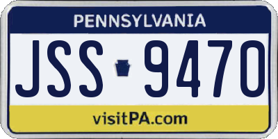 PA license plate JSS9470