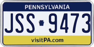 PA license plate JSS9473