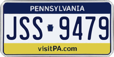 PA license plate JSS9479