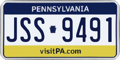 PA license plate JSS9491