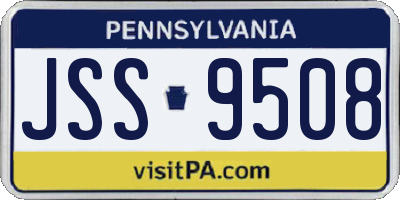 PA license plate JSS9508