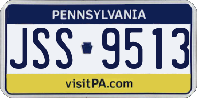 PA license plate JSS9513