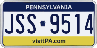 PA license plate JSS9514