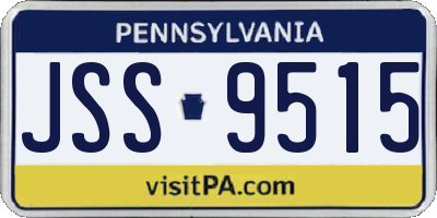 PA license plate JSS9515