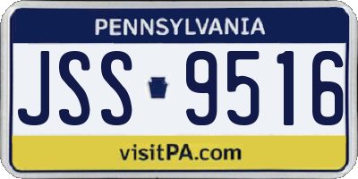 PA license plate JSS9516