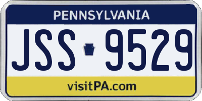 PA license plate JSS9529