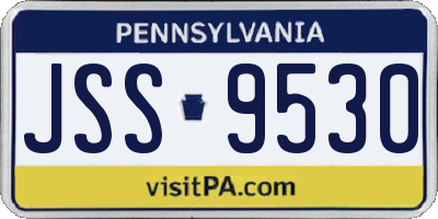 PA license plate JSS9530