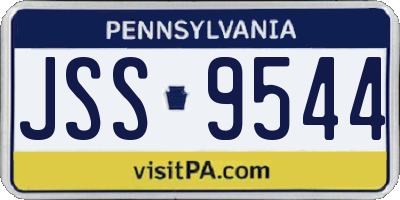 PA license plate JSS9544