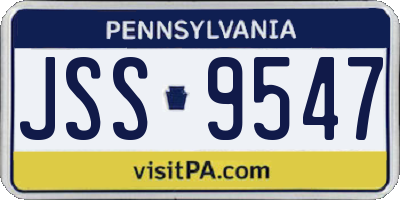 PA license plate JSS9547