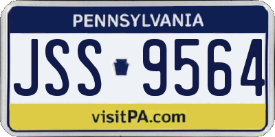 PA license plate JSS9564