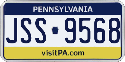 PA license plate JSS9568