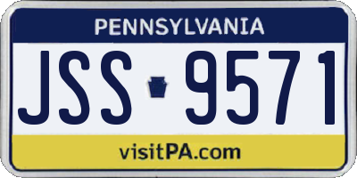 PA license plate JSS9571