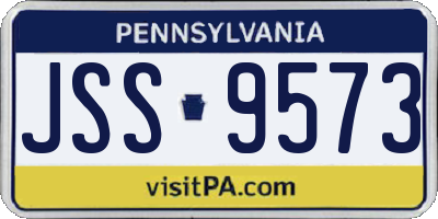 PA license plate JSS9573