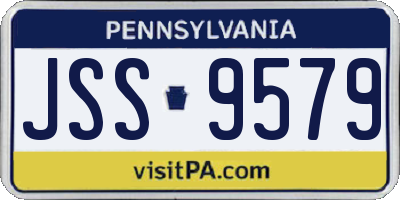 PA license plate JSS9579