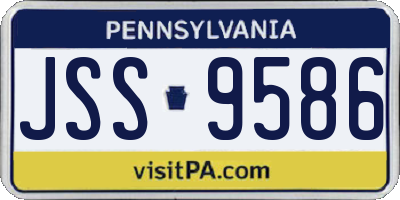 PA license plate JSS9586