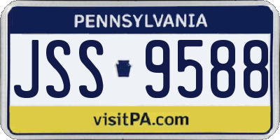 PA license plate JSS9588