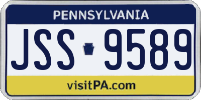 PA license plate JSS9589