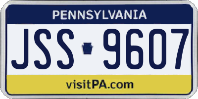 PA license plate JSS9607