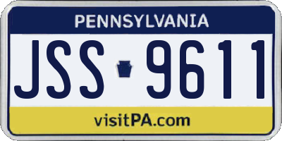 PA license plate JSS9611