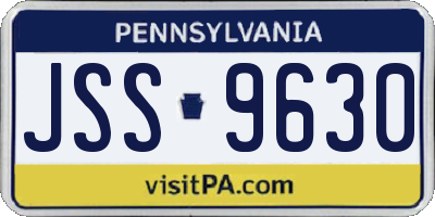 PA license plate JSS9630