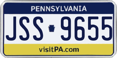 PA license plate JSS9655