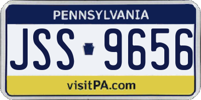PA license plate JSS9656