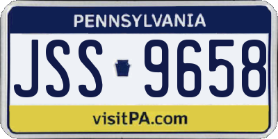 PA license plate JSS9658