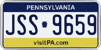 PA license plate JSS9659