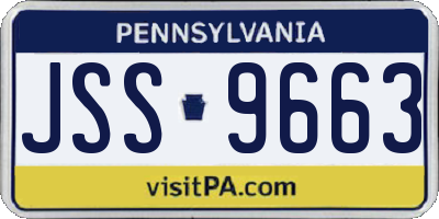 PA license plate JSS9663