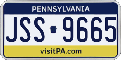 PA license plate JSS9665