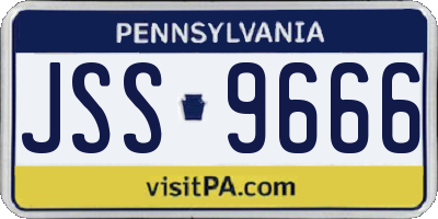 PA license plate JSS9666